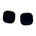 thumbnail image 2 of HYLLai Black Minimalist Square Stud Earrings for Women, Hypoallergenic Everyday Jewelry, Simple Yet Elegant Gold/Silver Earring, 2 of 7