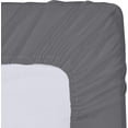 thumbnail image 7 of Full Fitted Sheets - Bulk Pack of 6 Bottom Sheets - Soft Brushed Microfiber - Deep Pockets - Shrinkage & Fade Resistant - Easy Care (Grey), 7 of 7
