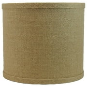 Classic Burlap Drum Lampshade, 8-inch to 16-inch Bottom Size Available Natural Burlap 16