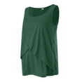 thumbnail image 4 of ZTTD Womens Pregnant Tops Womens Maternity Irregular Soild Hem Tee Shirt Casual Short Sleeve Crew Neck Basic Nursed T Shirt Top Breastfeeding Sleeveless Round Neck T Shirt, Sizes S-2XL, 4 of 6