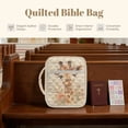 thumbnail image 7 of Xixirimido Bible Cover Case Large Bible Cover with Handle Quilted Bible Carrying Case Bag with Bookmarks Bible Study Supplies Accessories, Giraffe Floral Beige, 7 of 7