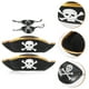 thumbnail image 3 of 4 piezas Capitán Pirate Sombreros y parches de ojos Impresión de calavera Pirate Capitán Capas de vestuario, 3 of 4