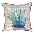 thumbnail image 2 of Betsy Drake ZP703B Blue Coral Beige Throw Pillow- 22 x 22 in., 2 of 4