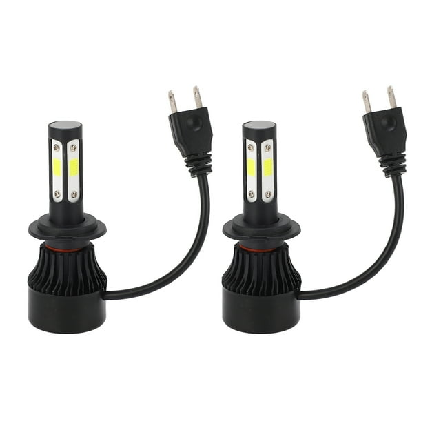 2 uds faro de coche conector Universal H7 bombilla de faro LED Luz De Carretera luz delantera brillante
