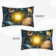 thumbnail image 4 of Bingfone Space Planet Standard Size Pillowcase, Long Staple Pure Cotton Envelope Closure Pillow Cover,16"X24", 4 of 9