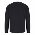 thumbnail image 4 of USNSM Men's T-Shirt Loose Fit Solid Color Casual Pullover Shirt Round Neck Long Sleeve Tees Tops Black S, 4 of 5