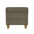 thumbnail image 6 of HomePop Square Storage Ottoman, Brown Window Pane Print, 6 of 10