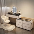 thumbnail image 2 of Drawer Led Dressing Table Mirror Chair Bedroom Multifunctional Dressing Table Organizers Storage Penteadeira Home Furniture My Lux Decor Round, 2 of 19