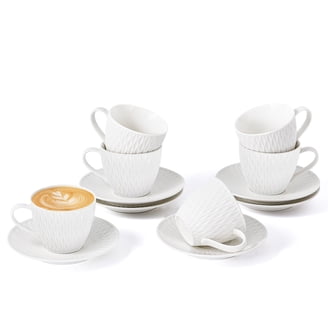8 oz Cappuccino Cup Set with Saucers, Espresso Coffee Cups, Latte Macchiato   8-Piece Multicolored assorted Coffee Cup Mug Set with gift box  Professional-Grade Porcelain - Walmart.com