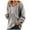 Gray, variant on UAMVSH Women Half Zipper Hoodie Casual Solid Color Long Sleeve Hooded Pullover Loose Fit Side Slit Drop Shoulder Sweatshirts(X-Large,Black)