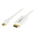 thumbnail image 1 of StarTech.com Mini DisplayPort to HDMI Converter Cable - 6 ft (2m) - mDP to HDMI Adapter with Built-in Cable - (M / M) Ultra HD 4K (MDP2HDMM2MW) - Adapter cable - Mini DisplayPort male to HDMI male - 6.6 ft - white - 4K support, 1 of 6