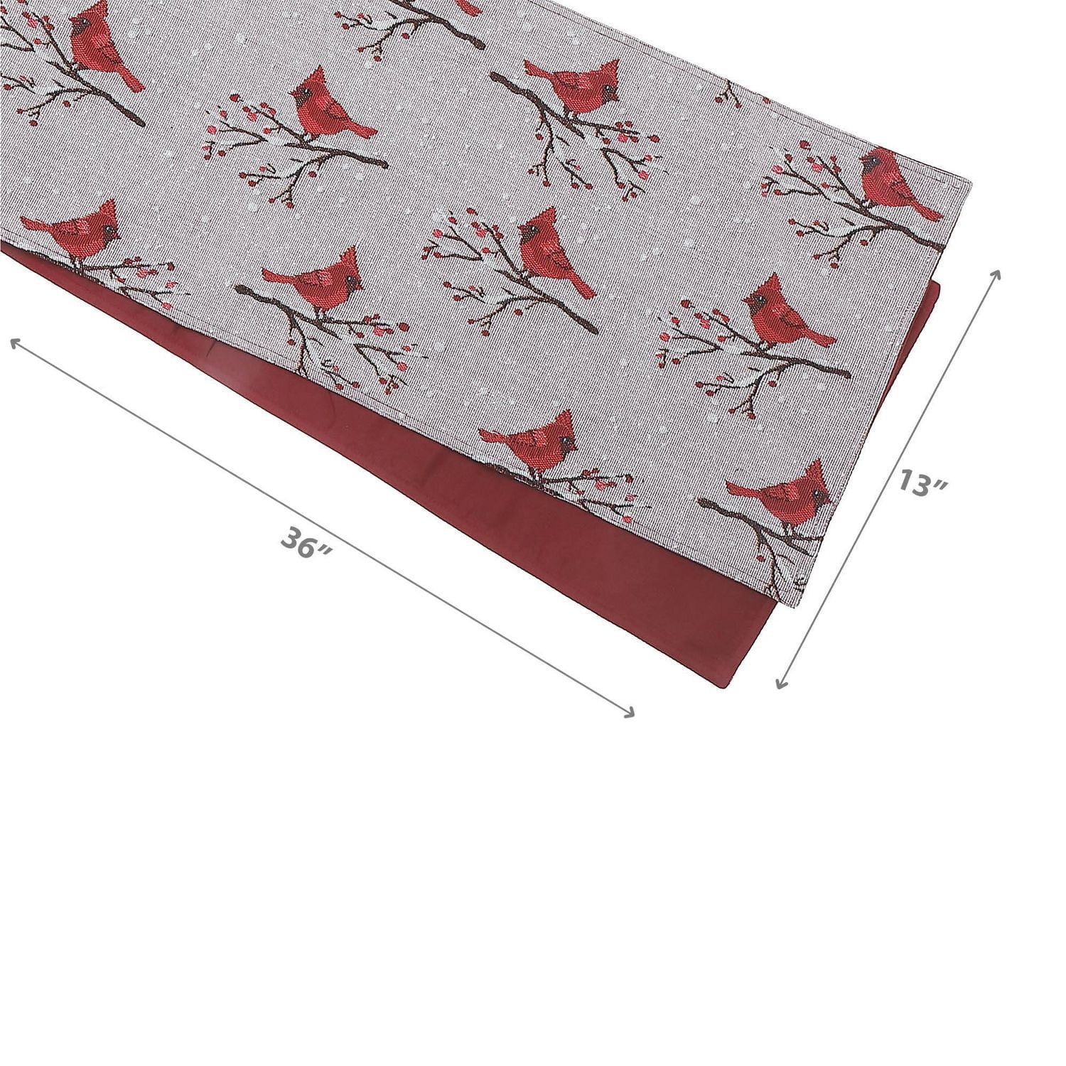 Chemin De Table En Tapisserie Multy Cardinal 36" - Ensemble De 2
