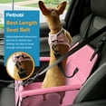 thumbnail image 6 of Petbobi Dog Car Booster Seat for Cat Holiday Gift Pet Bag Portable and Breathable with Seat Belt with Clip on Leash and Storage Pocket, Pink, 6 of 7