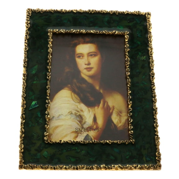 Mi Amore Leaves Picture-Frame Green/Bronze-Tone