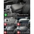 thumbnail image 6 of KBH Center Console Cover for 2015-2020 Ford F150, 2017-2022 F250 F350 F450 F550, 2018-2024 Expedition Accessories, PU Leather Armrest Cover Protector (Bucket Seat Only), 6 of 7