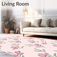 thumbnail image 2 of ODIKA 2'x3' Machine Washable Non-Slip Area Rug, Whimsical Meadow Fantasy Artistic High Traffic Rug with Pad, Pink, 550151, 2 of 8