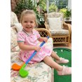 thumbnail image 4 of BemeyourBBs Toddler Baby Girl Golf Dress Outfit Little Baby Girl Summer Dress Short Sleeve Turn Down Collar Golf Themed Print A Line Pleated Dress, 4 of 8