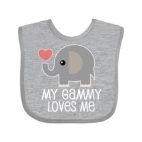 Inktastic My Gammy Loves Me Grandchild Boys or Girls Baby Bib