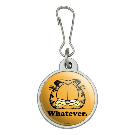 Garfield Whatever Face Jacket Handbag Purse Luggage Backpack Zipper Pull Charm
