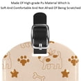 thumbnail image 4 of Square 2Pack PU Leather Brown Dog Bone Star Cruise Luggage Tag with Privacy Cover and Name ID Tag for Travel Handbags Backpacks Luggage Tags, 4 of 6