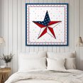 thumbnail image 4 of 4th of July Wall Art Painting on Canvas, Independence Day Blue Board Star Canvas Art Home Prints Wall Art Framed Modern Artwork for Living Room Bedroom Wall Decor 8x8in, 4 of 9