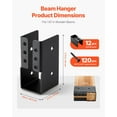 thumbnail image 2 of Joist Hangers 12 Pack for 2x4 Lumber - Concealed Flange - 1.93x3.62in Beam Hangers - Heavy Duty Steel with Screws - Shed, Pergola, Fence Support, 2 of 9