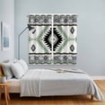 thumbnail image 5 of Curtains 84 Inches Long 2 Panels, Green Gray Boho Grommets Window Treatment Curtain, Southwestern Ethnic Abstract Geometric Thermal Curtains Drapes for Living Room/Bathroom, 5 of 9