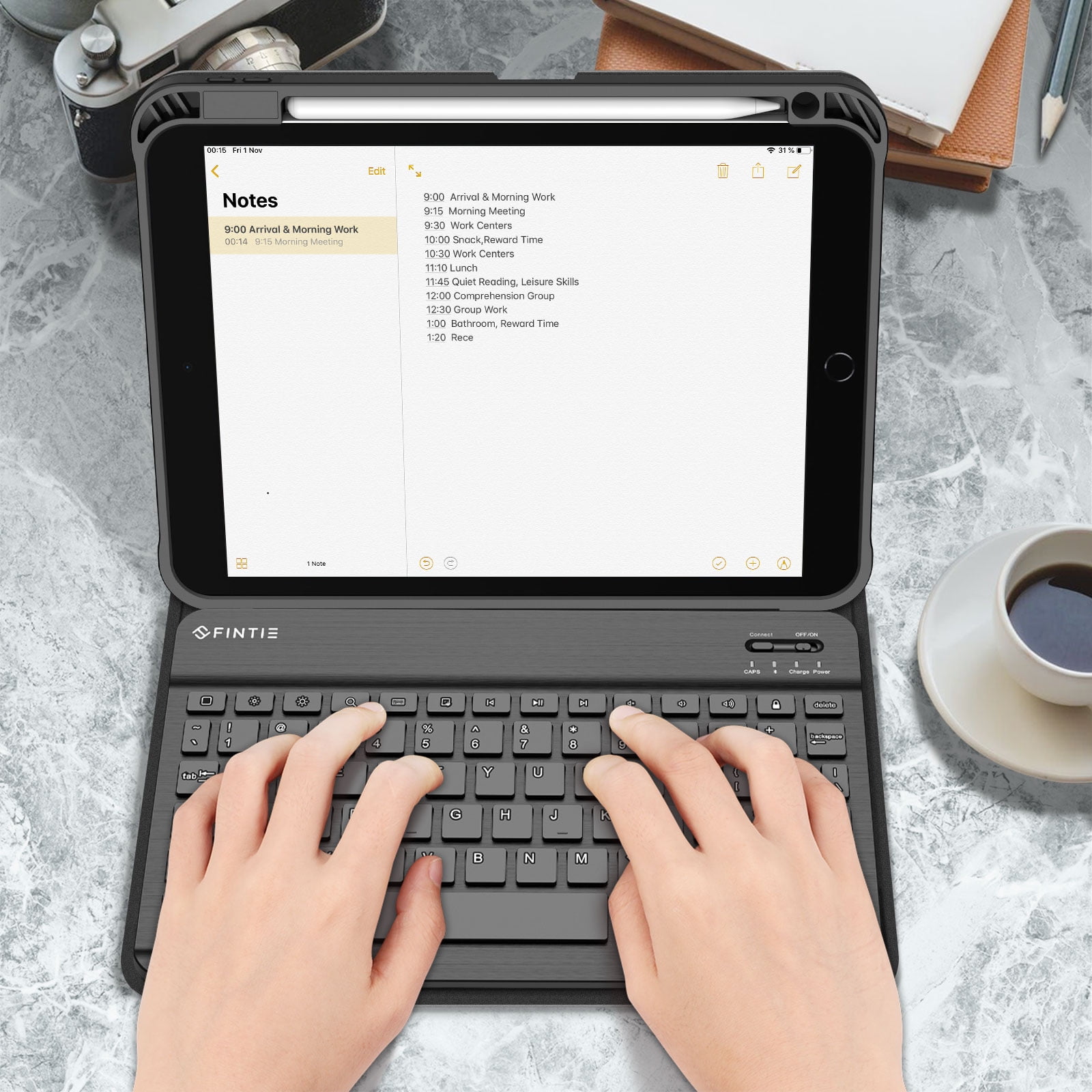 Fintie Keyboard Case for iPad 10th Generation 10.9 Inch Tablet (2022 Release) with Pencil Holder, Black