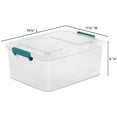 thumbnail image 3 of Sterilite 12.7 Qt. Modular Latch Box Clear Set of 6, 3 of 4