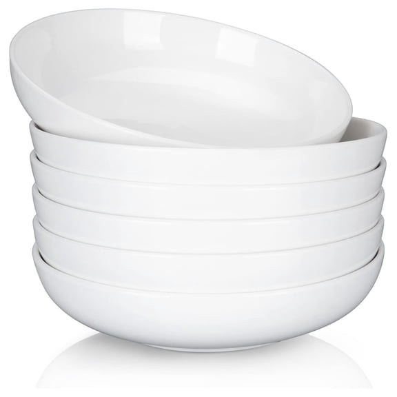 Nkmbld Large Capacity Dinner Plate, Modern Shape Dinnerware Dishes Set Ideal for Pasta Soups and Salad Pasta Bowls Soup Bowls, Microwave and Dishwasher Safe, Multicolor