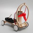 thumbnail image 3 of DIY Gifts Wooden For Physics Experiments Circuit Wind Power Electric Car Kit Model Educational Science, 3 of 5