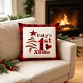 thumbnail image 5 of PiGOGI Christmas theme Pillow Covers Festive Throw Pillow Cases Xmas Decorative Cushion Covers Soft Washable for Sofa Bedroom Polyester, 5 of 7
