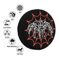 thumbnail image 6 of DouZhe Waterproof Spare Tire Cover, Halloween Cobweb Horror Spider Prints Adjustable Wheel Covers Fit for Jeep Trailer RV SUV Car, 14 inch, 6 of 7