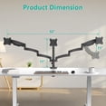 thumbnail image 3 of Soporte de triple monitor WALI para pantallas de hasta 27 pulgadas, negro, 3 of 8