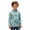 X4 Green, variant on Ticikt Girls Boys Striped Thumb Hole Long Sleeve Shirts Kids Crewneck Tunic Tops Curved Hem Tees,Color:Light Pink,Size:9-10 Years