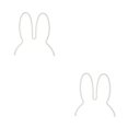 thumbnail image 2 of relayinert Rabbit Nightlight LED Lamp USB for Children s Room Cute and Decorative White 29x30cm 2Set, 2 of 6