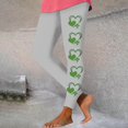 thumbnail image 2 of QATAINLAV Seamless Leggings for Women 2025 St Patricks Day Shamrock Clover Print Yoga Pants Casual High Waisted Tummy Control Stretchy Tight Leggings Gray M Weekly Prime, 2 of 5