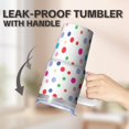 thumbnail image 5 of 20oz Leak Proof Stainless Steel Travel Mug With Handle Geometric Pattern Insulated Double Wall Cup and Straw Lid, 5 of 5