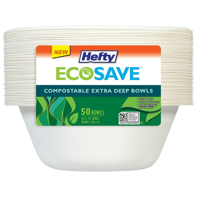 Hefty ECOSAVE Extra Deep Bowls, 56 oz., 50 ct.