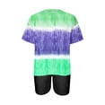 thumbnail image 3 of Penkiiy Womens Oversized Gradient T Shirts Summer Loose Fit Crewneck Short Sleeve Tops Casual Blouse Y2K Basic Graphic Tees 3XL Green, 3 of 4