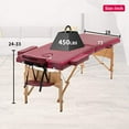thumbnail image 7 of BestMassage 28" Wide Portable&Foldable Massage Table w/Free Carry Case Chair Bed Spa Facial,Burgundy, 7 of 7