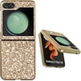 thumbnail image 5 of Compatible with Samsung Galaxy Z Flip 5 Case Glitter Bling Samsung Z Flip 5 Phone Case for Girls Cute Bumper Shockproof Protective Cases (Gold), 5 of 14