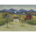 thumbnail image 2 of Russell, Wendy 24x19 Gold Ornate Wood Framed with Double Matting Museum Art Print Titled - America the Beautiful, 2 of 4