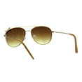 thumbnail image 4 of Girls Kids Size Ribbon Jewel Trim Pilots Metal Rim Sunglasses Gold Beige Brown, 4 of 4