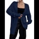 thumbnail image 1 of Cárdigan de Punto para Mujer, Larga, Abierto, con Botones, Suéter de Punto Azul Marino S, 1 of 7