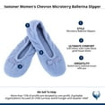 thumbnail image 6 of Women's Isotoner Chevron Microterry Ballerina Slipper Periwinkle Terry Cloth M M, 6 of 6