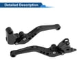 thumbnail image 7 of Unique Bargains Short Brake Clutch Levers for Aprilia Tuono V4R 2011-2016 6 Position Adjustable Motorcycle Handlebar Brake Lever T6 6061 Aluminum Alloy Black 1 Set, 7 of 7