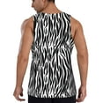 thumbnail image 3 of Fotbe Zebra Pattern Men's Quick Dry Workout Tank Top Gym Muscle Tee Fitness Bodybuilding Sleeveless T Shirt Breathable Workout Shirt-3X-Large, 3 of 9