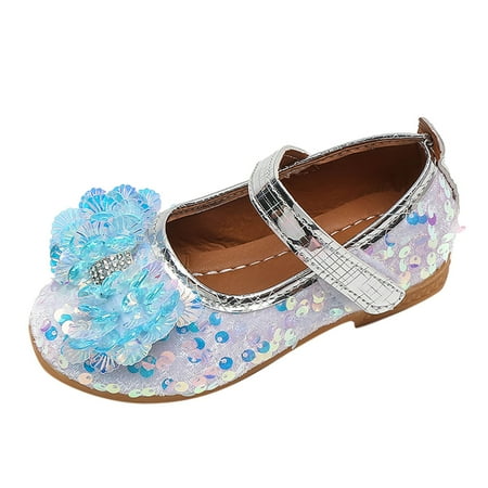 

Shoes Fashion Autumn Girls Casual Shoes Flat Lightweight Sequins Bow Cute Shiny Dress Shoes
