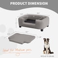 thumbnail image 3 of PRZL 37-Inch Modern Pet Sofa with PU Scratch-Resistant Fabric and Adjustable Legs, Elevated Dog Couch for Small and Medium Dogs, Comfortable Dog Sofa Bed   Grey, 3 of 8